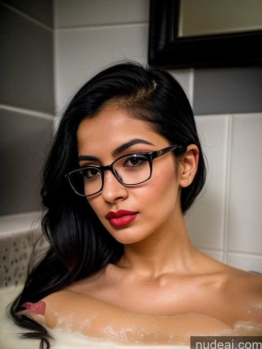related ai porn images free for Woman Small Tits 20s Long Hair Black Hair Indian Pouting Lips Front View Nude Lipstick Beautiful Glasses Charcoal Cum Bathtub Bathing