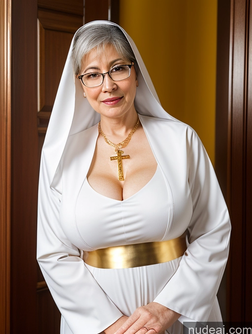 related ai porn images free for Busty Small Tits Glasses Fairer Skin Pubic Hair 60s Nun Cleavage Gold Jewelry Asian Woman