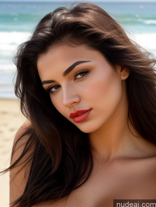 related ai porn images free for Beautiful Lipstick Long Hair Pouting Lips Black Hair Nude 18 Woman Beach