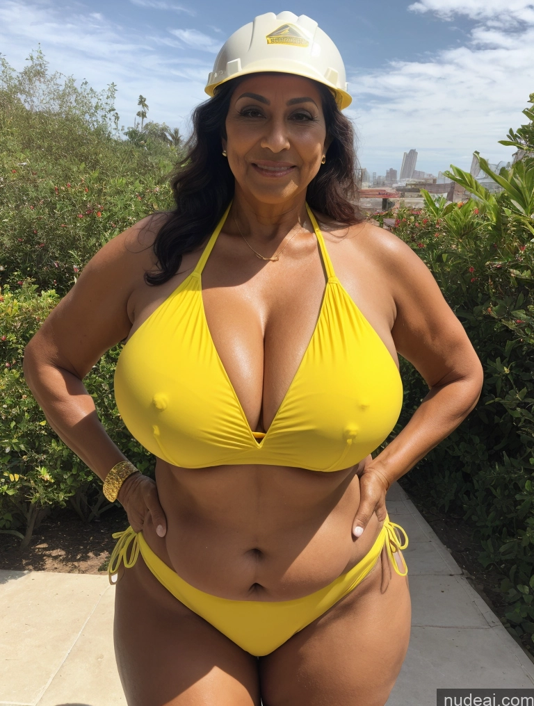 related ai porn images free for Milf Busty Huge Boobs Thick Tanned Skin Front View Microkini Thong One 70s Maid Egyptian Construction Worker