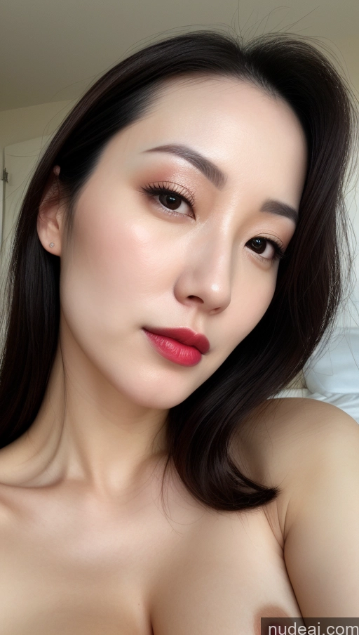related ai porn images free for Woman One Beautiful Lipstick Fairer Skin Black Hair Korean Close-up View Perfect Boobs 30s