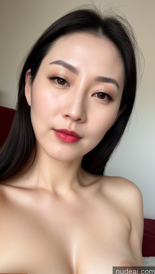 related ai porn images free for Woman One Beautiful Lipstick Fairer Skin Black Hair Korean Close-up View Perfect Boobs Thick Slicked 40s