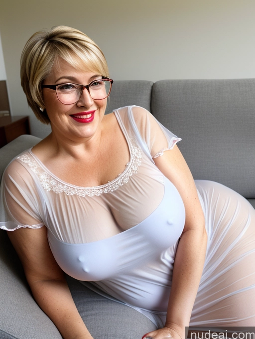 related ai porn images free for Czech Happy Blonde Couch Nightgown Transparent Detailed Huge Boobs Lipstick Glasses Chubby 70s Pixie