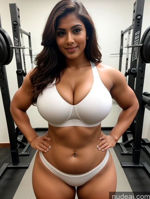 related ai porn images free for Busty Perfect Boobs Beautiful Big Hips Perfect Body 20s Front View Gym Thong Sports Bra Chubby Muscular Indian
