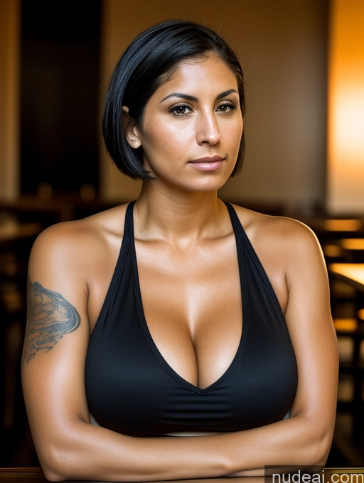 related ai porn images free for Two Woman Tank Top Jeans Restaurant Black Hair Bobcut Jewish Cleavage 30s Huge Boobs Tanned Skin Tattoos Close-up View Serious
