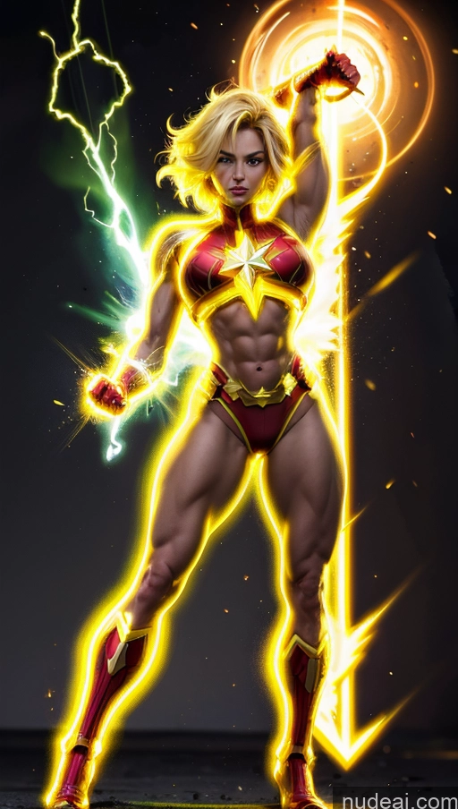 related ai porn images free for Bodybuilder Muscular Abs Several Super Saiyan Powering Up Busty Perfect Boobs Captain Marvel Science Fiction Style Neon Lights Clothes: Yellow Super Saiyan 3 Regal
