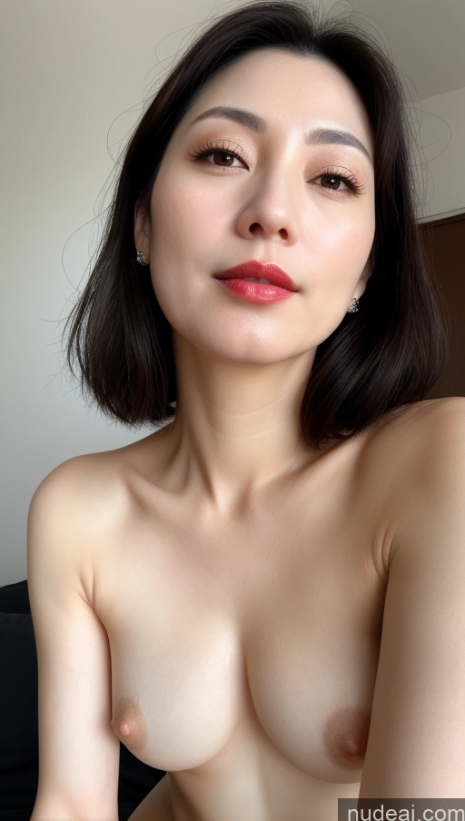 related ai porn images free for Woman One Beautiful Lipstick Fairer Skin 40s Black Hair Korean Close-up View Small Tits