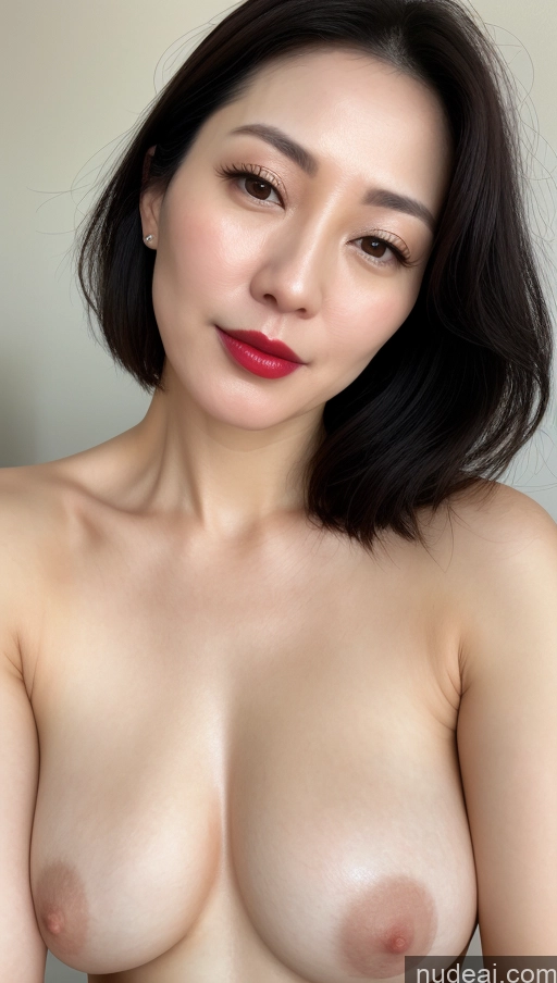 related ai porn images free for Woman One Beautiful Lipstick Fairer Skin 40s Black Hair Korean Close-up View Small Tits