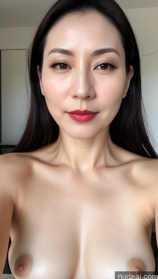 related ai porn images free for Woman One Beautiful Lipstick Fairer Skin 40s Black Hair Korean Close-up View Small Tits