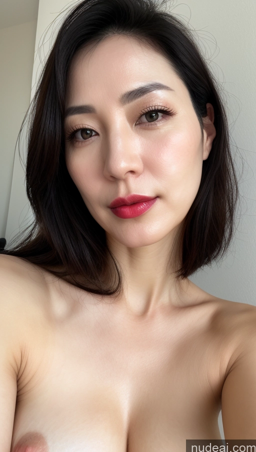 related ai porn images free for Woman One Beautiful Lipstick Fairer Skin 40s Black Hair Korean Close-up View Small Tits