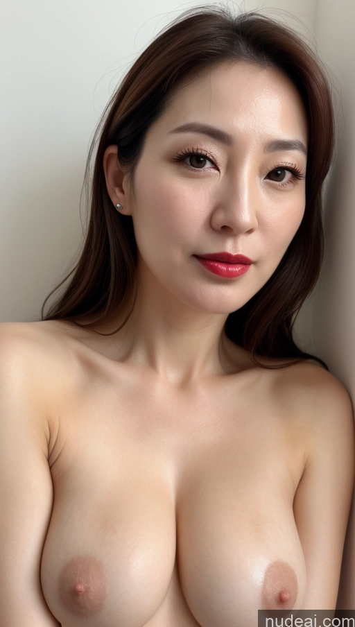 related ai porn images free for Woman One Beautiful Lipstick Fairer Skin 40s Korean Close-up View Perfect Boobs Brunette