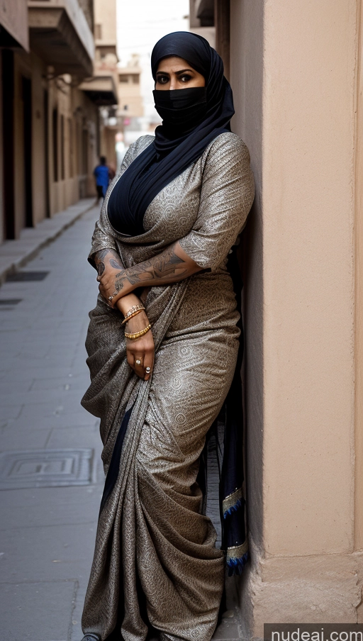 related ai porn images free for Milf Huge Boobs Beautiful Tattoos Muscular Big Ass Thick Big Hips Tall Dark Skin 60s Laughing Messy Sari Cleavage Detailed Sexy Face Niqab Arabic Street Front View Brunette