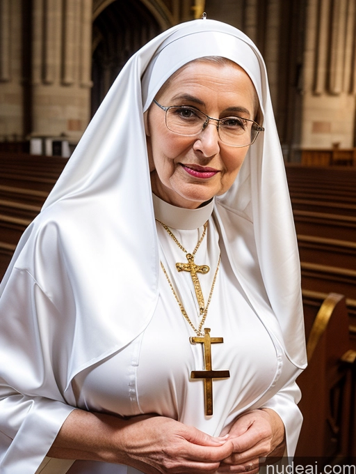 related ai porn images free for Woman Busty Small Tits Glasses Pubic Hair Fairer Skin White Church Nun Satin Cleavage Gold Jewelry Stylish 70s