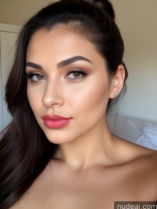 related ai porn images free for Woman One Beautiful Lipstick 20s Ponytail Pouting Lips Close-up View Nude Detailed White Brunette