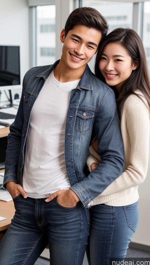 related ai porn images free for Skinny 18 Black Hair Chinese Woman + Man Happy Detailed Skin Detail (beta) Small Ass Small Tits Beautiful Jeans Jacket Office