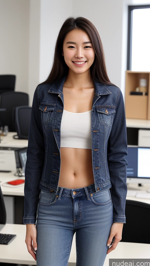 related ai porn images free for Skinny 18 Black Hair Chinese Woman + Man Happy Detailed Skin Detail (beta) Small Ass Small Tits Beautiful Jeans Jacket Office