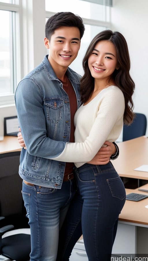 related ai porn images free for Skinny 18 Black Hair Chinese Woman + Man Happy Detailed Skin Detail (beta) Small Ass Small Tits Beautiful Jeans Jacket Office