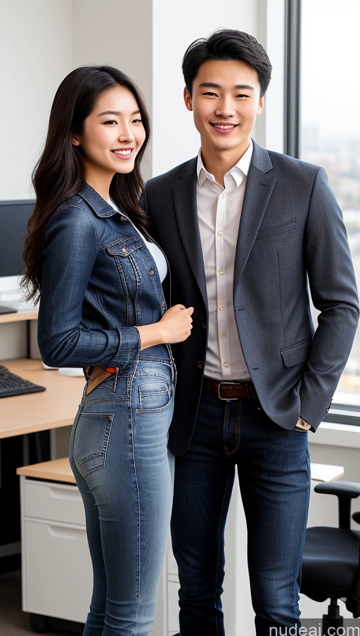 related ai porn images free for Skinny 18 Black Hair Chinese Woman + Man Happy Detailed Skin Detail (beta) Small Ass Small Tits Beautiful Jeans Jacket Office