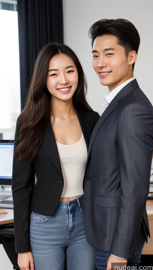 related ai porn images free for Skinny 18 Black Hair Chinese Woman + Man Happy Detailed Skin Detail (beta) Small Ass Small Tits Beautiful Jeans Jacket Office