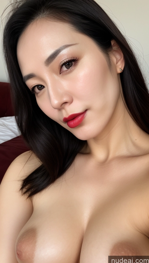 related ai porn images free for Woman One Perfect Boobs Beautiful Lipstick Fairer Skin 40s Black Hair Korean Close-up View