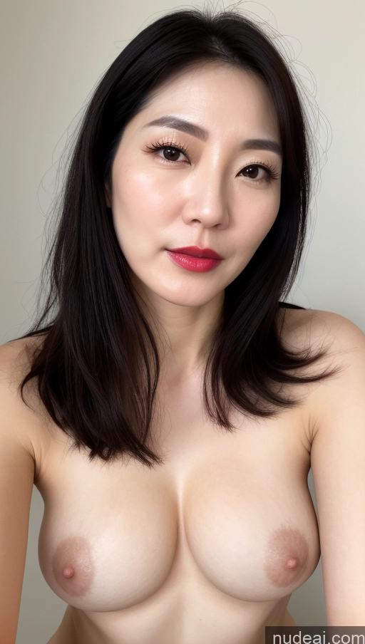 related ai porn images free for Woman One Beautiful Lipstick Fairer Skin 40s Black Hair Korean Close-up View Perfect Boobs