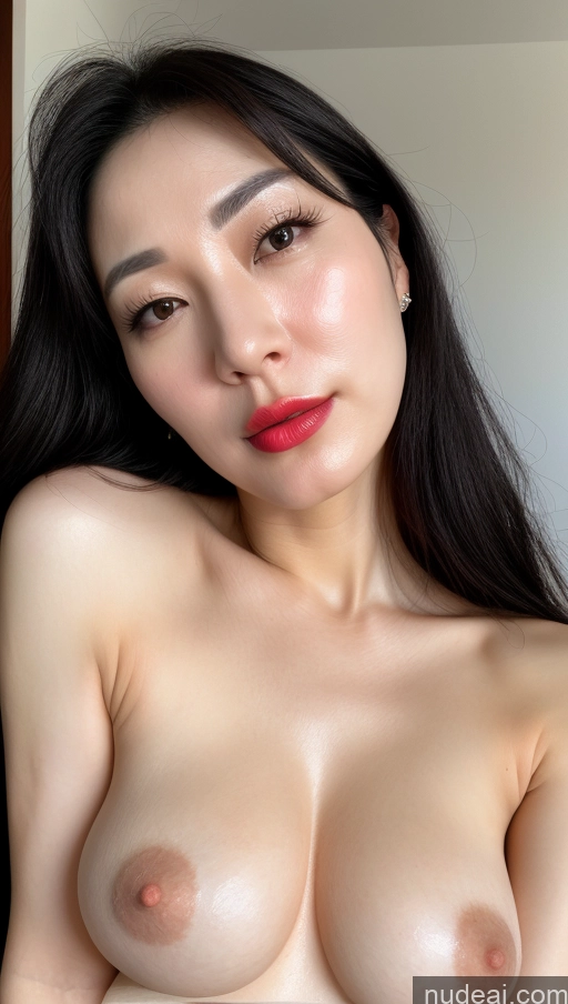 related ai porn images free for Woman One Beautiful Lipstick Fairer Skin 40s Black Hair Korean Close-up View Perfect Boobs