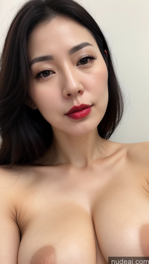 related ai porn images free for Woman One Beautiful Lipstick Fairer Skin 40s Black Hair Korean Close-up View Perfect Boobs