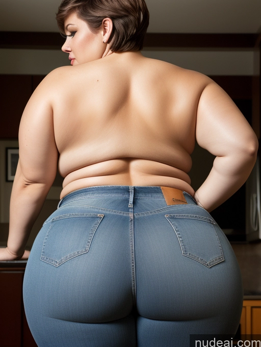 related ai porn images free for Woman Busty Huge Boobs Big Ass Thick Chubby Fat 40s Seductive Pixie Back View Bending Over Jeans