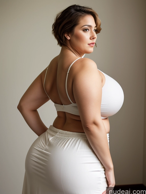 related ai porn images free for Woman Busty Huge Boobs Big Ass Thick Chubby Fat 40s Seductive Pixie Back View Bending Over Long Skirt
