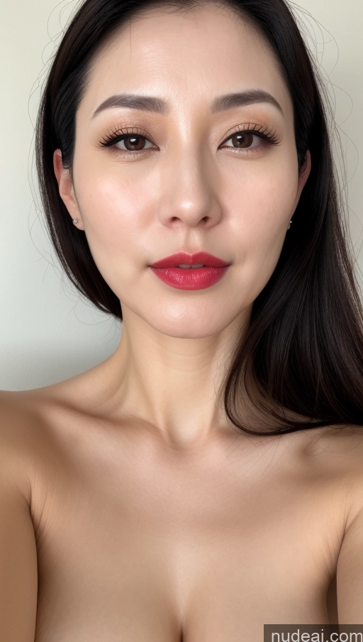 related ai porn images free for Woman One Beautiful Lipstick Fairer Skin 40s Black Hair Korean Close-up View Perfect Boobs