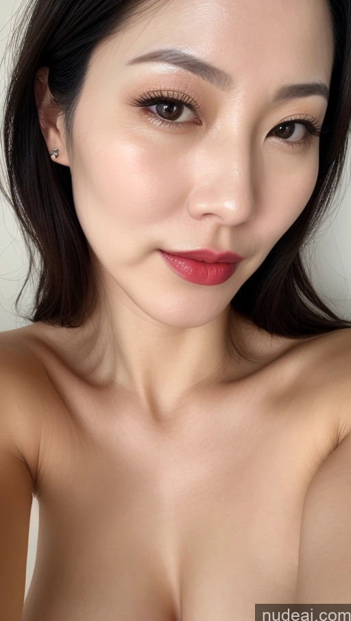 related ai porn images free for Woman One Beautiful Lipstick Fairer Skin 40s Black Hair Korean Close-up View Perfect Boobs