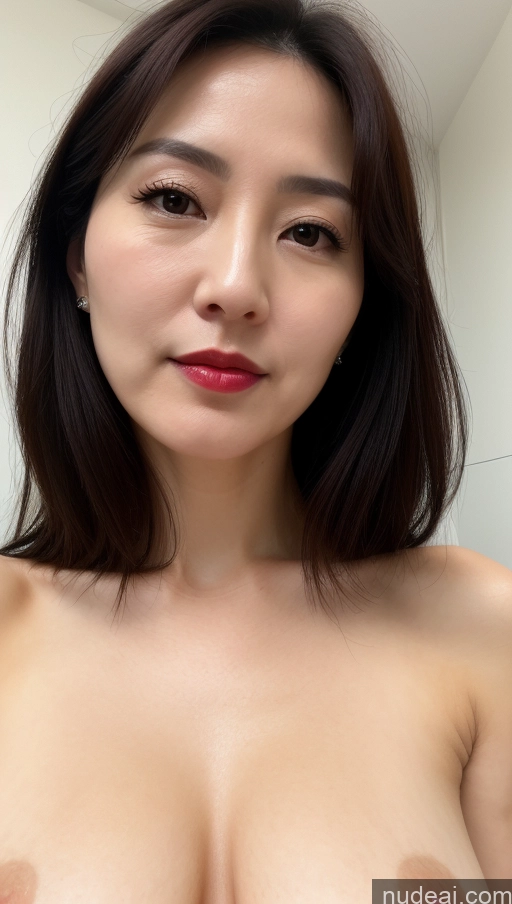 related ai porn images free for Woman One Beautiful Lipstick Fairer Skin 40s Black Hair Korean Close-up View Perfect Boobs