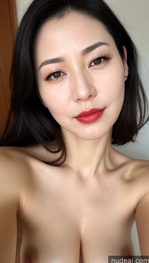 related ai porn images free for Woman One Perfect Boobs Beautiful Lipstick Fairer Skin 40s Black Hair Korean Close-up View