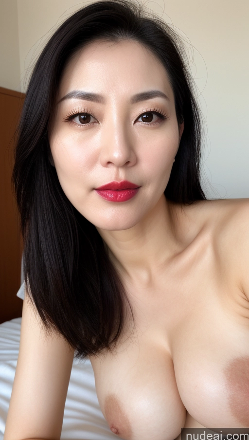 related ai porn images free for Woman One Perfect Boobs Beautiful Lipstick Fairer Skin 40s Black Hair Korean Close-up View