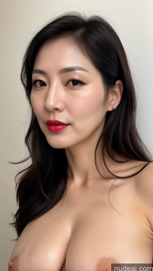 related ai porn images free for Woman One Perfect Boobs Beautiful Lipstick Fairer Skin 40s Black Hair Korean Close-up View