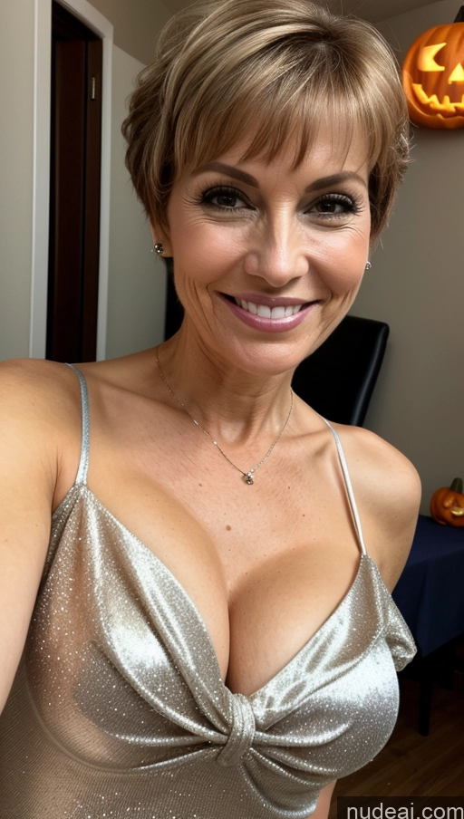 related ai porn images free for Milf Skinny Perfect Body Happy Pixie Close-up View Shirt Cleavage Detailed Halloween