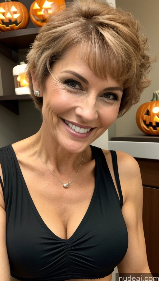 related ai porn images free for Milf Skinny Perfect Body Happy Pixie Close-up View Shirt Cleavage Detailed Halloween