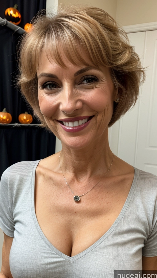 related ai porn images free for Milf Skinny Perfect Body Happy Pixie Close-up View Shirt Cleavage Detailed Halloween Small Tits