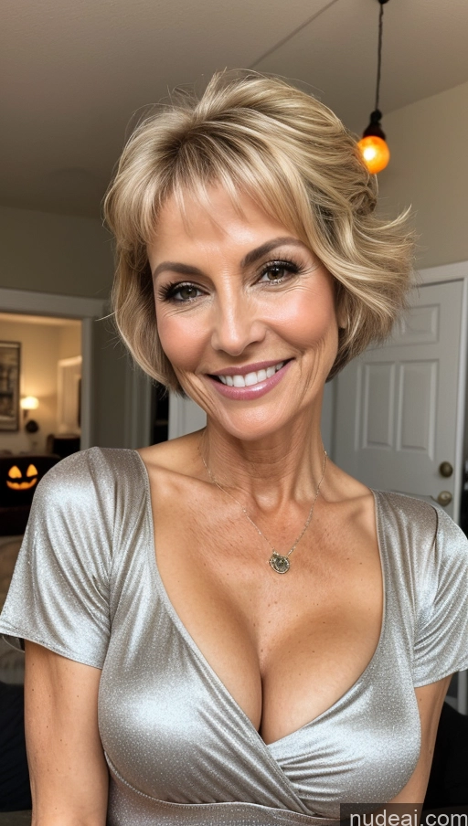 related ai porn images free for Milf Skinny Perfect Body Happy Pixie Close-up View Shirt Cleavage Detailed Halloween Small Tits