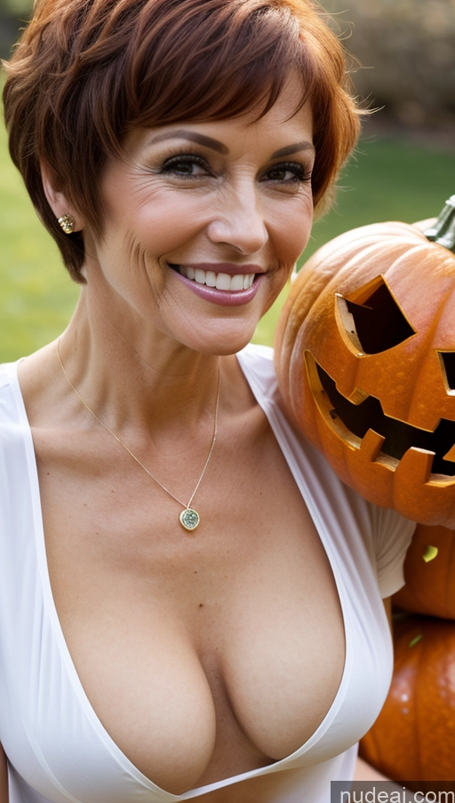 related ai porn images free for Milf Skinny Perfect Body Happy Pixie Close-up View Shirt Cleavage Detailed Halloween Small Tits
