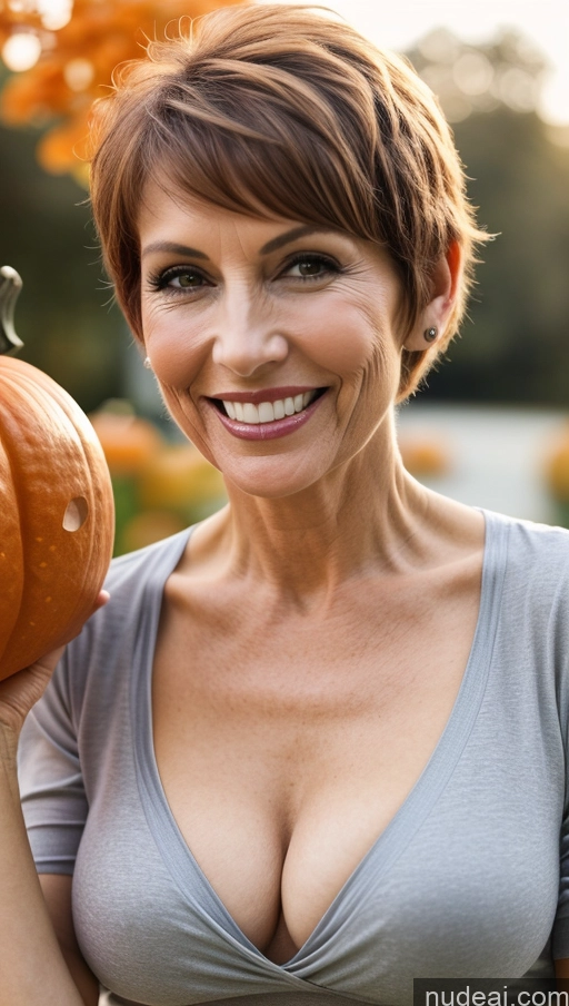 related ai porn images free for Milf Skinny Perfect Body Happy Pixie Close-up View Shirt Cleavage Detailed Halloween Small Tits