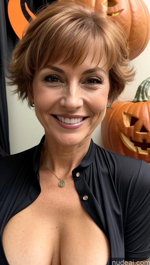 related ai porn images free for Milf One Small Tits Skinny Perfect Body Happy Pixie Halloween Shirt Detailed Cleavage Close-up View