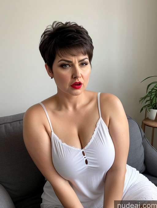 related ai porn images free for Busty Short Chubby Black Hair Couch Detailed Czech Angry Pixie Casual Chemise 60s Sexy Face Lipstick