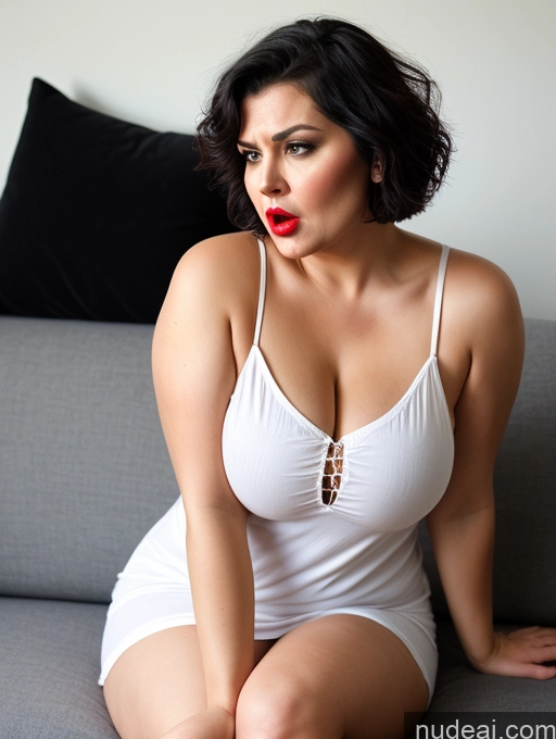 related ai porn images free for Busty Short Chubby Black Hair Couch Detailed Czech Angry Pixie Casual Chemise 60s Sexy Face Lipstick
