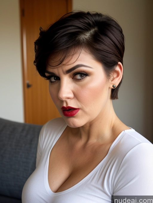 related ai porn images free for Busty Short Chubby Black Hair Couch Detailed Czech Angry Pixie Casual Chemise 60s Sexy Face Lipstick