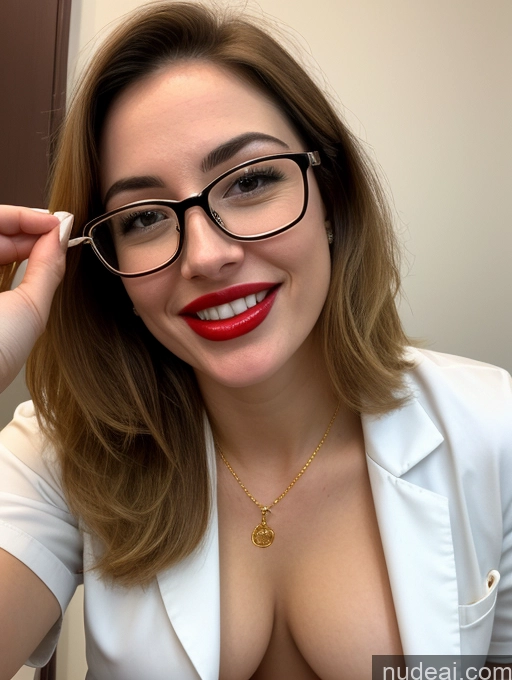 related ai porn images free for Woman One Perfect Boobs Beautiful Glasses Lipstick Fairer Skin 30s Happy Blonde Long Hair Latina Front View Lab Coat Gold Jewelry Short Perfect Body Blowjob