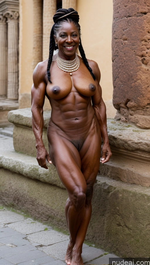 related ai porn images free for Milf Muscular Abs Dark Skin Pubic Hair Nude Roman Traditional Nigerian 70s Braided Eating Laughing