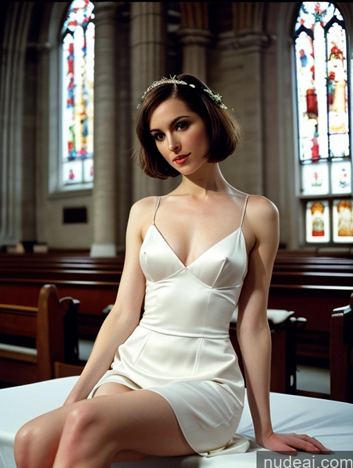 related ai porn images free for Woman Small Tits Skinny Fairer Skin Seductive Film Photo Church Wedding Short 40s Brunette Bobcut Russian