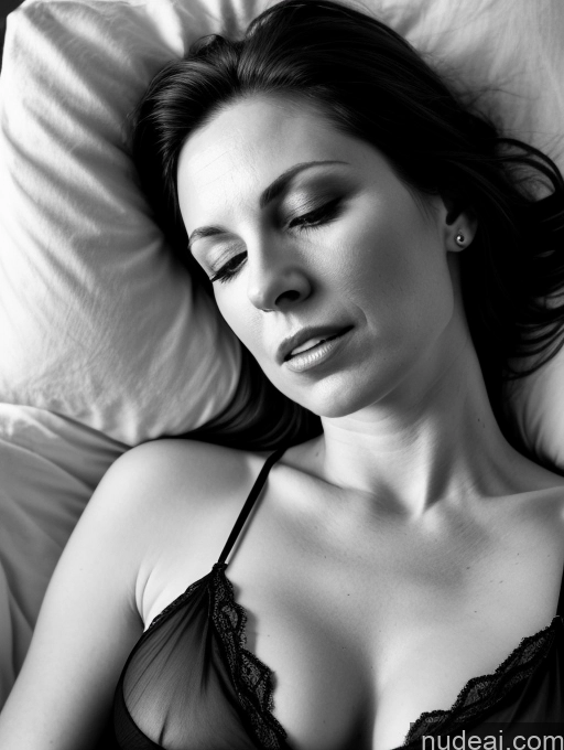 related ai porn images free for Milf Small Tits Fairer Skin 40s Shocked Brunette Straight British Black And White Bedroom Close-up View On Back Chemise Transparent Dark Lighting