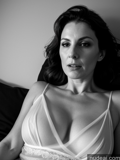 related ai porn images free for Milf Small Tits Fairer Skin 40s Shocked Brunette Straight British Black And White Bedroom Close-up View On Back Chemise Transparent Dark Lighting